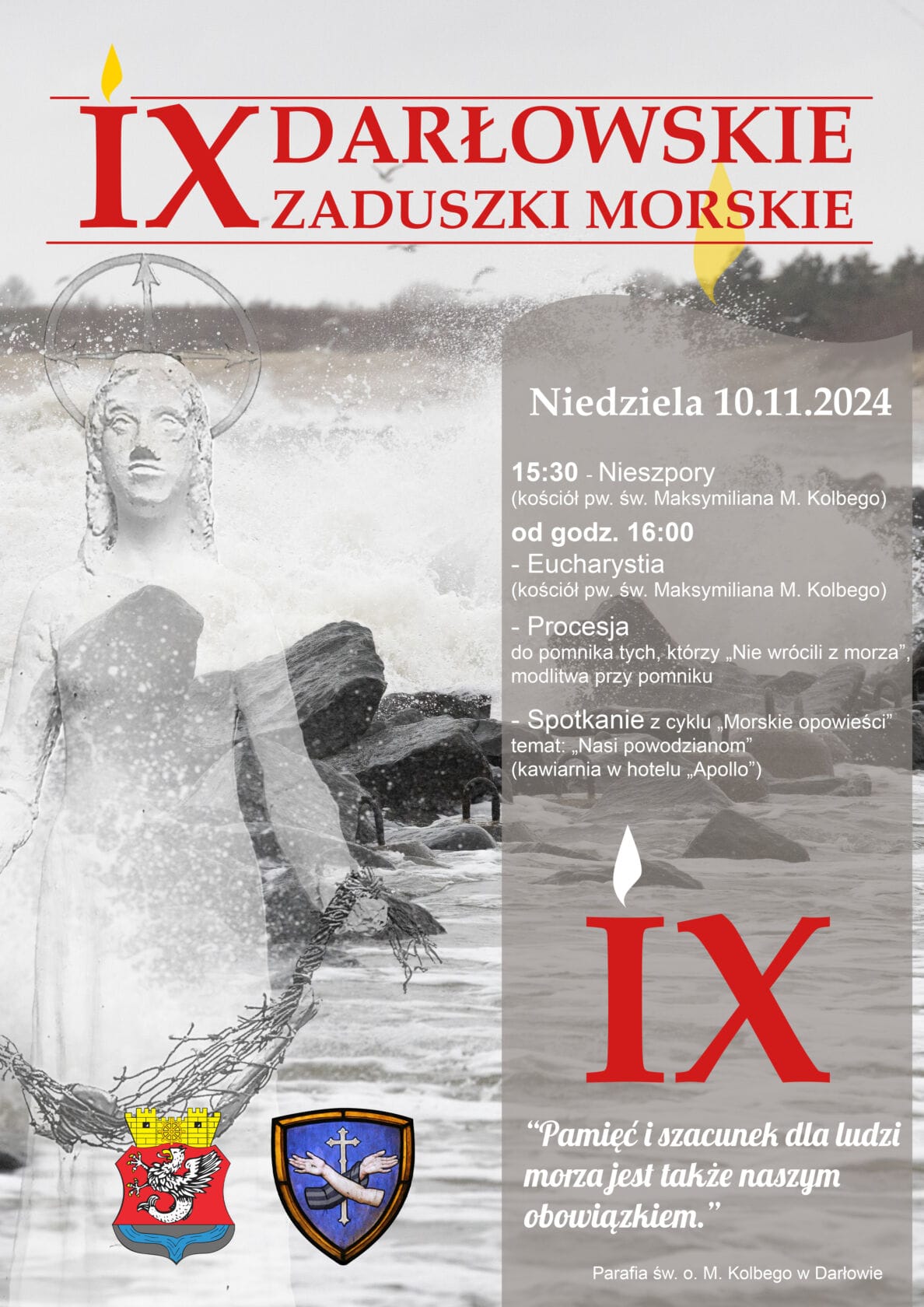 Plakat wydarzenia Darłowskie Zaduszki Morskie z datami